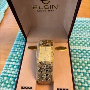 Elgin Gold Men's Watch - Diamond Accents
